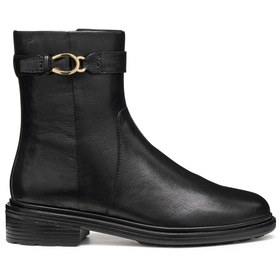 Resim Geox Kadın Siyah D Walk Pleasure A - Goat Lea Fermuarlı Deri Bot - Siyah / 