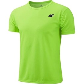 Resim Snapbuyerkek Fitness T-shirt - Nefes Alabilen Hızlı Kuruyan Kısa Kollu Spor Üstgreen Green 