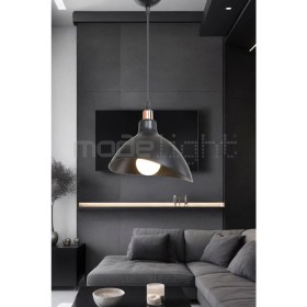 Resim Mediterian Şık Çok Amaçlı Siyah Asma Raf, Salon, Yatak Odası, Çocuk Odası ve Mutfak İçin 