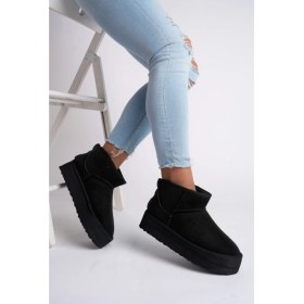 Resim Eylüls Shoes Kadın Fuggy Kürklü Kalın Taban Bot 