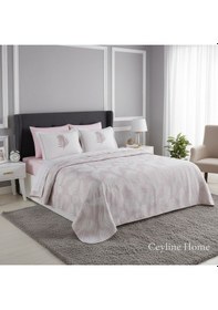 Resim Palmiye 7 Parçalı Pike Gelin Takımı Çift Kişilik Pudra Pudra 