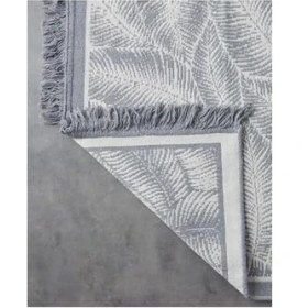 Resim Storemax Leaves Dokuma Kilim Gri 