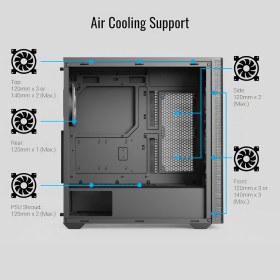 Resim Aero Cool D501A Black 1000W 80+ Gold Atx 3.1, 4X12CM A-Rgb Fanlı, Ahşap Ön Panel Detaylı, Tempered Cam Yan ve Mesh Ön Panel, USB Type-C, Atx Bilgisayar Kasası (AE-D501A-BK1000HP) 