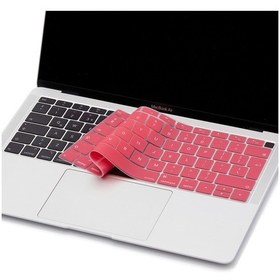 Resim Laptop Macbook Air 13inç Klavye Koruyucu Uk-eu İngilizce Touchıd'li A1932 İle Uyumlu Pembe 