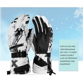 Resim Unisex Ultralight Su Geçirmez Dokunmatik Kayak & Snowboard Eldiveni 001 