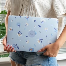 Resim McStorey MacBook Pro 13 inç M1 M2 Uyumlu Sert Kapak Kılıf | Çiçek Desenli Koruyucu Tasarım | Alt + Üst Kapak | 360° Çizilmeye Dayanıklı Laptop Kılıf Açık Mavi 