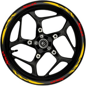 Resim Genel Markalar Xmax kırmızı yazılı turuncu reflektif pençe şeritli 