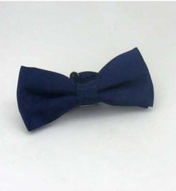 Resim Lacivert Çocuk Boy Düz Renk Saten Papyon - Cp-05 