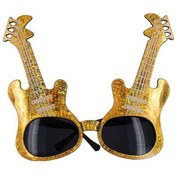 Resim Go İthalat Altın Renk Rockn Roll Gitar Şekilli Parti Gözlüğü 15x15 cm (5224) 