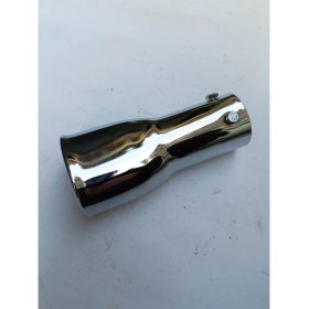 Resim 5.1 Cm. Antipas Iç Kaplamalı Oval Rüzgar Sesli Sök/tak Vidalı Nikelaj Egzoz Eksoz Ucu 