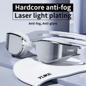 Resim Erkekler & Kadınlar için HD Anti-Sis Su Geçirmez Yüzme Gözlüğü - Kaplamalı Lens, Yarış & Açık Hava Eğlencesi için Mükemmel, Noel için En İyisi 