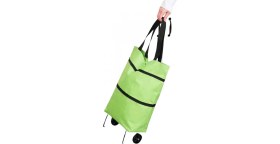 Resim Marsilyan Pazar Çantası Tekerlekli Katlanır Pazar Arabası Çanta Market Alışveriş Arabası 