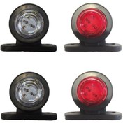 Resim hilalshops Mini Takoz Lamba 12 Ledli 4 Adet (kırmızı-beyaz) 
