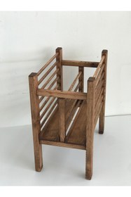 Resim lata ahşap ahşap eskitme dekoratif dergilik,kitaplık,gazetelik 