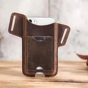 Resim Erkekler için Vintage Telefon Kemer Açık Hava Sporları Kemer Telefon Kılıfı 