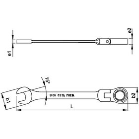Resim Ceta Form B06-11 C-Gear Cırcırlı Kombine Anahtar 11 Mm Mafsallı N11.29399 