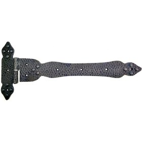 Resim Antika Tarz Dekoratif Pirinç Kuyruklu Yönlü Dövme Menteşe - Battal, Oksit 