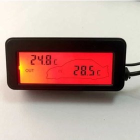 Resim Ulzyvf V Termometre Mini Lcd İç Ekran Dış Dijital Araçlar Araba 12 Ds 