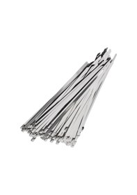 Resim Symbee 200 Adet 4.6mm Genişlikli Paslanmaz Çelik Otomatik Kilitleme Kablolu Bağlayıcı Seti, Ev-ofis Kabloları İçin Güçlü Sabitleme 