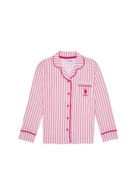 Resim U.S. Polo Assn. Kız Çocuk Fuşya Çizgili Pijama Takımı 50318940-VR023 