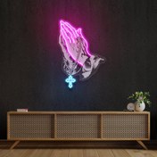Resim Praying Hands 1 Neon Tabela 