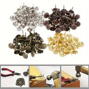 Resim 100/200/500 adet 11x16mm Antika Bronz Kaplama Dekoratif Çiviler - Yuvarlak Başlı Demir Pin Düğmeleri Mobilya, Takı Kutuları, Masalar, Koltuklar için - Bakır ve Gümüş Rustik Dekoratif Bağlantı Elemanları, Vintage Çivi Tasarımı, Bakır Kaplama Çiviler 