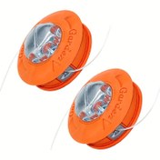 Resim 2 adet Trimmer Başlığı, M10x1.25 - Çim Biçme Makineleri & Bahçe Araçları için Dayanıklı Plastik Yedek, El Aleti Aksesuarları 
