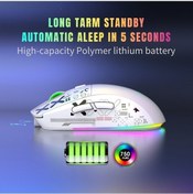 Resim Didadodo Mufunye Hxsj T90 Kablosuz Rgb Mekanik Faret - 3600 Dpı, 11 Aydınlatma Modu, 10m Tuş Ömrü Küçük Boyutlu Diğer 