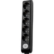 Resim Viko | Beşli Grup Priz, Anahtarlı Topraklı - Çocuk Korumalı Çoğaltıcı Priz, 5'li, Kablosuz, Siyah 