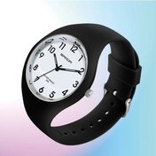 Resim Fochsia Mor Kadranlı, Yeşil Silikon Bantlı, 3atm Su Geçirmez, Genç Kızlar İçin Şık Kol Saati Diğer 