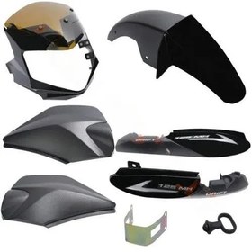 Resim Mondial Mh 125 Drift Kaporta Seti Siyah 