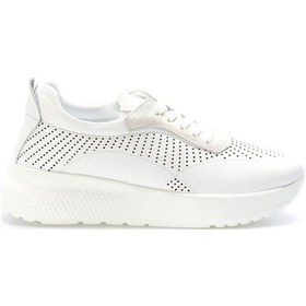 Resim Hakiki Deri Kadın Casual Ayakkabı 982za1010 Beyaz - Beyaz 