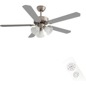 Resim Dlc Brısote Mat Krom Tavan Vantilatörü 132 cm 