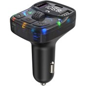 Resim tekno grup Lucatch LT-435 Araç Fm Transmitter 45W Typ-C Hızlı Şarjlı Çakmaklık Girişli Bluetooth Araç Kiti 