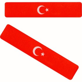 Resim 2 x 3D Yuvarlak Kubbeler Silikon Sticker Türk Bayrağı Araba Motosiklet Kaskı 