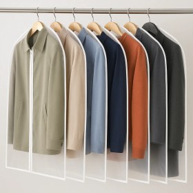 Resim Karteks 8’li Elbise Kılıfı Seti – 60×100 cm Şeffaf Fermuarlı, Toz ve Nem Koruyucu Kılıf 