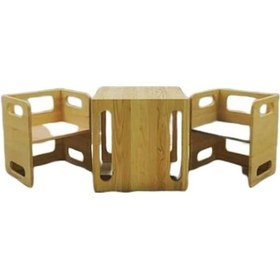 Resim Woodlife Çocuk Ders Çalışma - Oyun Masası Takımı 