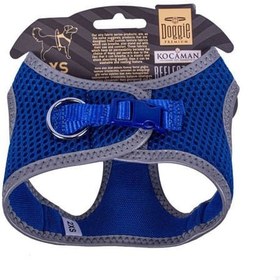 Resim Doggie Havalı Dokuma Reflektör Küçük Irk Köpek Göğüs Tasması Xxsmall Mavi 26-30 Cm 