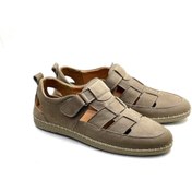 Resim grado Hakiki Deri Erkek Sandalet, Katlanabilir Yumuşak Ortopedik Comfort, Battal Boy, Kum 1253 
