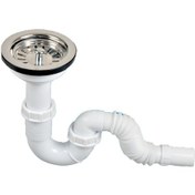 Resim Güçlü S Tekli Çöpmak Sifonu Ø32-50 Derin S Borulu Sifon 