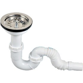 Resim Güçlü S Tekli Çöpmak Sifonu Ø32-50 Derin S Borulu Sifon 