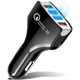 Resim C20 4 Usb Port Oto Çakmaklık Araç Hızlı Şarj Cihazı Max 7a/35w Qc 