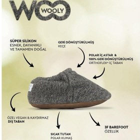 Resim Recycled Woo Wooly Yünlü Gri Barefoot Patik Gri 