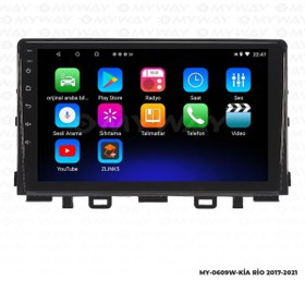 Resim MYWAYY KİA RİO ANDROİD 12 MULTİMEDYA CARPLAY 2GB RAM+32GB HDD 2017-2021 NAVİGASYON EKRAN 