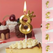 Resim 10 Rakamlı Doğum Günü Mumları, Tatlı Pasta Partisi Romantik Atmosfer Dekorasyonu için Doğum Günü Rakamlı Mumlar 0-9 Pasta Üstü Dekorasyonu Doğum Günü Evlilik Yıldönümü Partisi için, Cadılar Bayramı için Pasta Mumu, Noel Etkinliği ve Parti Malzemeleri Cadılar Bayramı&Noel 