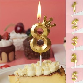 Resim 10 Rakamlı Doğum Günü Mumları, Tatlı Pasta Partisi Romantik Atmosfer Dekorasyonu için Doğum Günü Rakamlı Mumlar 0-9 Pasta Üstü Dekorasyonu Doğum Günü Evlilik Yıldönümü Partisi için, Cadılar Bayramı için Pasta Mumu, Noel Etkinliği ve Parti Malzemeleri Cadılar Bayramı&Noel 