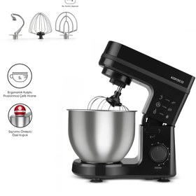 Resim Karaca Chef 5 L lik Paslanmaz Çelik Hazneli Stand Mikser Siyah 1500w Ultra Güçlü Motor 