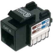 Resim Digitus CAT.6 Keystone Jack, Zırhsız (Unshielded), RJ45, Siyah Renk, LSA 