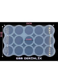 Resim Epoksikalipmarketi Epoksi Silikon Magnet Kalıbı 15'li Geode Stil 2 