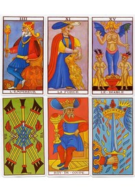 Resim Fournier Tarot Kartları Marseille Tarot Kartları Destesi 
